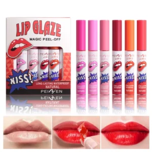 Kit 6 Teintes Tatouage Lèvres Peel-Off – Rouge à Lèvres Waterproof Longue Tenue Effet Mat