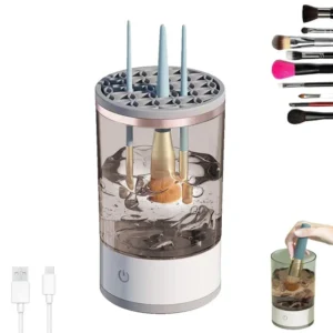 Nettoyeur Électrique Automatique pour Pinceaux de Maquillage USB – Machine de Nettoyage et Séchage Rapide Portable, Compatible avec Tous Types de Pinceaux Beauté
