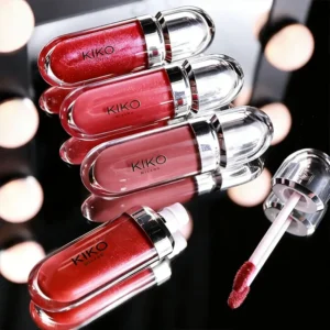 KIKO Milano Gloss à Lèvres 3D Effet Miroir – Brillance Intense, Longue Tenue & Imperméable Rose Pâte de Haricot