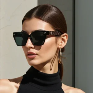 Lunettes de Soleil Cat Eye Unisexes UV400 – Style Glamour et Élégant