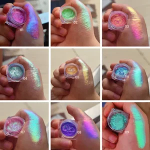 Fard à Paupières Multichrome Caméléon 0,2 g – Pigment Duochrome Effet Chrome Brillant Haute Intensité