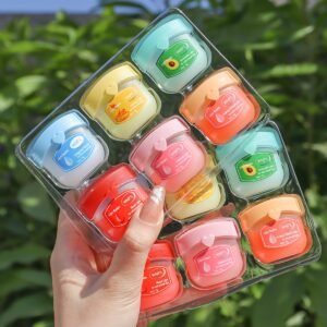 Coffret Cadeau 6 Baumes à Lèvres Parfum Fruits – Hydratation Longue Durée et Soin Nourrissant