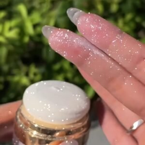 Illuminateur Visage & Corps Fleur de Neige – Poudre Lumineuse Pailletée Effet Glowy Naturel
