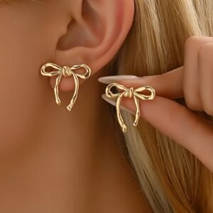 Boucles d'Oreilles Nœud Vintage Élégantes pour Femme – Bijou Chic et Intemporel