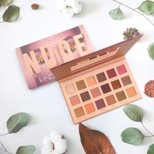Palette de Fards à Paupières Nude 18 Couleurs – Tons Chauds Rosés & Bordeaux | Finitions Mattes et Pailletées, Haute Pigmentation, Longue Tenue, Maquillage Glamour pour le Quotidien, Soirée et Mariage