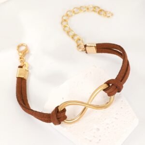 Bracelet Femme Luxe avec Symbole Infini – Bijou Minimaliste Élégant et Glamour, Charm Raffiné en Acier Inoxydable, Cadeau Romantique pour Femme, Anniversaire, Saint-Valentin, Quotidien, Soirées et Vacances