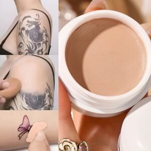 Crème Correctrice Haute Couvrance 15 g – Fond de Teint Waterproof & Anti-Transpiration | Correcteur Longue Tenue pour Tatouages, Cicatrices et Imperfections | Fini Naturel, Tous Types de Peau
