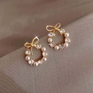 Boucles d'Oreilles Nœud Papillon Élégantes – Style Minimaliste Chic pour Femme