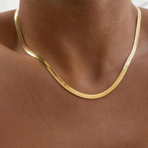 Collier Femme en Acier Inoxydable Plaqué Or 18K – Chaîne Minimaliste Élégante et Intemporelle