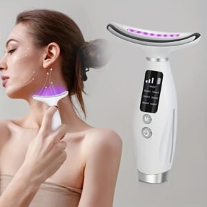 Masseur Visage et Cou 7 Modes Rechargeable USB | Appareil de Soin Relaxant et Anti-Stress